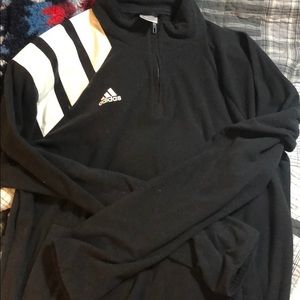 Black Adidas Pullover 1/4 Zip Jacket